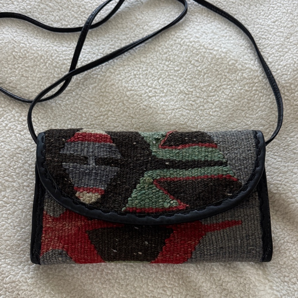 Joan and David vintage Kilim Multicolor Crossbody Bag